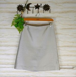 JCrew Metallic Silver Skirt